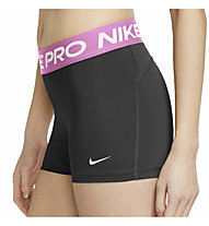 Nike Pro W 3" - pantaloni fitness - donna, Black/Pink