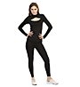 Nike Pro Warm Mesh Vnr - pantaloni fitness - donna, Black