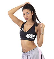 Nike Sport Distort Indy Plunge Light Support - reggiseno sportivo a sostegno leggero - donna, Black