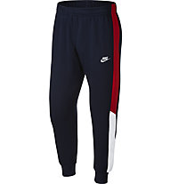 Nike NSW Club M's - pantaloni lunghi fitness - uomo, Blue/White/Red