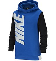 Nike Sportswear Core Amplify - felpa con cappuccio - ragazzo, Blue/Black/White
