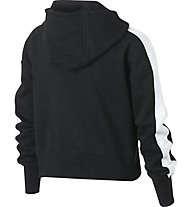 Nike Sportswear Cropped Fleece - felpa con cappuccio - bambina, Black