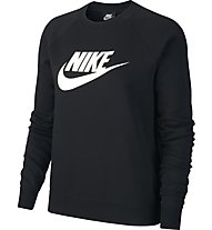 Nike Sportswear Essential Fleece Crew - felpa - donna, Black