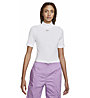 Nike Sportswear Essentials Ribbed Mock Neck W - T-Shirt - Damen, White