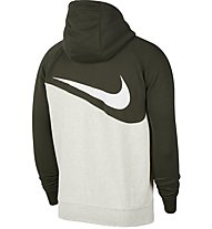 Nike Sportswear Swoosh Full-Zip Hoodie - felpa con cappuccio - uomo, Beige/Brown