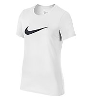 Nike Swoosh Logo T-Shirt donna, White/White/Black