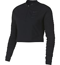 Nike Warm Running Top Crop - Laufshirt langarm - Damen, Black
