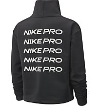 Nike Pro Fleece Cropped - felpa - donna, Black