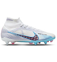Nike Zoom Mercurial Superfly 9 Elite SG-Pro - scarpe da calcio per terreni morbidi - uomo, White/Blue