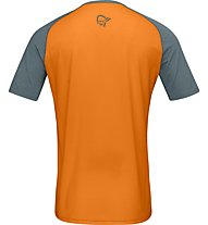 Norrona fjørå wool - T-Shirt - Herren, Orange/Green