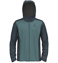 Odlo Aegis 2.5L Waterproof - giacca hardshell - uomo, Blue/Green