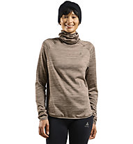 Odlo Midlayer Run Easy Warm - maglia running a maniche lunghe - donna, Brown