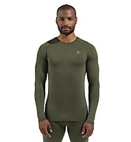 Odlo Performance Warm Eco Baselayer - maglietta tecnica a manica lunga - uomo, Dark Green