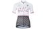 Odlo Ride Stand-up collar s/s full zip Damen-Radtrikot, White/Pink