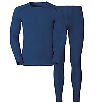 Odlo Set Shirt l/s Pants WARM - Sportunterwäsche-Komplet, Blue