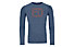 Ortovox 185 Merino Pixel Logo LS - maglia a maniche lunghe - uomo, Dark Blue