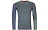 Ortovox 185 Rock'n Wool - maglia a manica lunga alpinismo - uomo, Dark Green/Blue