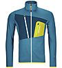 Ortovox Fleece Grid - giacca in pile - uomo, Light Blue/Yellow