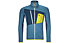 Ortovox Fleece Grid - giacca in pile - uomo, Light Blue/Yellow