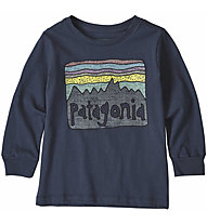 Patagonia Graphic Organic - maglia a maniche lunghe - bambino, Dark Blue