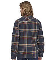 Patagonia Insulated Midweight Fjord Flannel - giacca tempo libero  - uomo, Dark Blue/Red