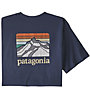 Patagonia Line Logo Ridge Pocket Responsibili - T-shirt - uomo, Blue