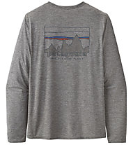 Patagonia M´s Long-Sleeved Capilene® Cool - Pullover - Herren, Grey/Red/Blue