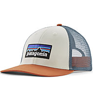 Patagonia P-6 Logo LoPro Trucker - cappellino - uomo, White/Orange/Blue