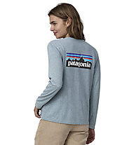 Patagonia P-6 Logo Responsibili - maglia a maniche lunghe - donna, Light Blue