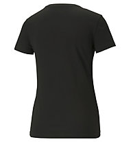 Puma Essentials-Metallic Logo Tee - T-shirt - donna, Black/Gold
