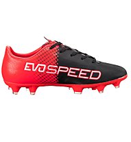 Puma Evo Speed 4.5 FG Jr - scarpe da calcio terreni compatti bambino, Red/Black