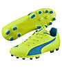 Puma EvoSpeed 5.4 AG JR Scarpa Calcio Bambino, Light Yellow/Dark Blue