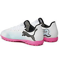 Puma Future 7 Play TT Jr - scarpe da calcio turf - ragazzo, White/Pink