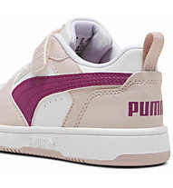 Puma Rebound V6 Jr - Sneakers - Mädchen, White/Pink/Purple