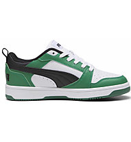 Puma Rebound V6 Lo Jr - Sneakers - Jungs, Black/White/Green