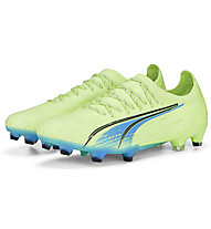 Puma Ultra Ultimate FG/AG - scarpe da calcio per terreni compatti/duri - uomo, Light Green/Blue