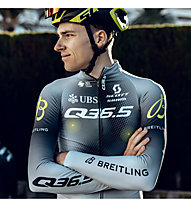 Q36.5 Pro Cycling Team - maglia ciclismo maniche lunghe , Grey/Yellow