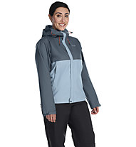Rab Downpour Eco - giacca trekking - donna, Grey/Light Blue