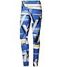 Reebok Lux Bold - pantaloni fitness - donna, Light Blue/Yellow/White