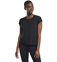 Reebok TS Burnout - T-shirt fitness - donna, Black