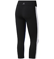 Reebok Workout Ready Colorblocked Capri - pantaloni 3/4 fitness - donna, Blue/White/Black