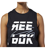 Reebok Workout Ready MYT Muscle - Top - Damen, Black/White