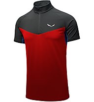 Salewa Agner Climb 2 Dry - t-shirt arrampicata - uomo, Black/Red