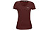 Salewa W Alpine Hemp Graphic S/S - T-shirt - donna, Dark Red/White
