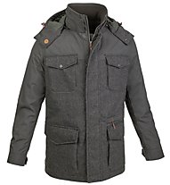 Salewa Castelfeder Powertex - giacca con cappuccio tempo libero - uomo, Black/Brown Melange