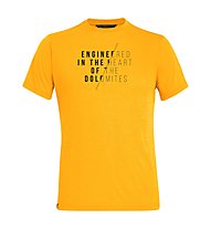Salewa Engineered Dri-Rel - T-shirt - uomo, Yellow/Black