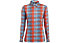 Salewa Fanes Flannel 2 - camicia a maniche lunghe - donna, Orange/Light Blue