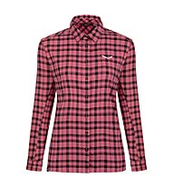 Salewa Fanes Flannel 5PL W L/S – camicia maniche lunghe – donne , Red