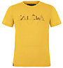 Salewa Graphic Dry K S/S - T-shirt - bambino, Yellow/Dark Yellow