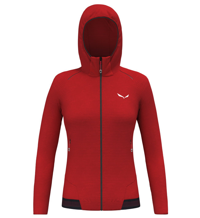 Salewa Pedroc Pl W Hoodie - felpa in pile - donna, Red/Black